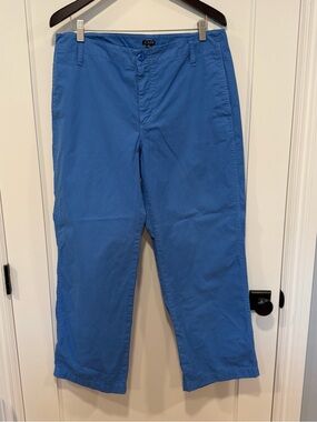 J. Crew Cropped Chino Pants in Bright Blue